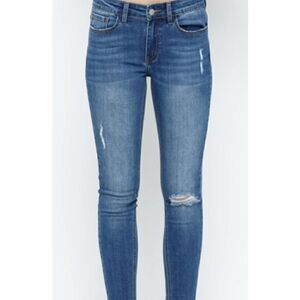 Vocal Denim DESTROYED SKINNY JEANS  LG NWT